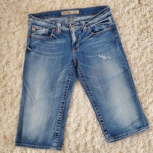 BIG STAR Casey Low Rise Fit Distressed Bermuda Shorts - Picture 1 of 6